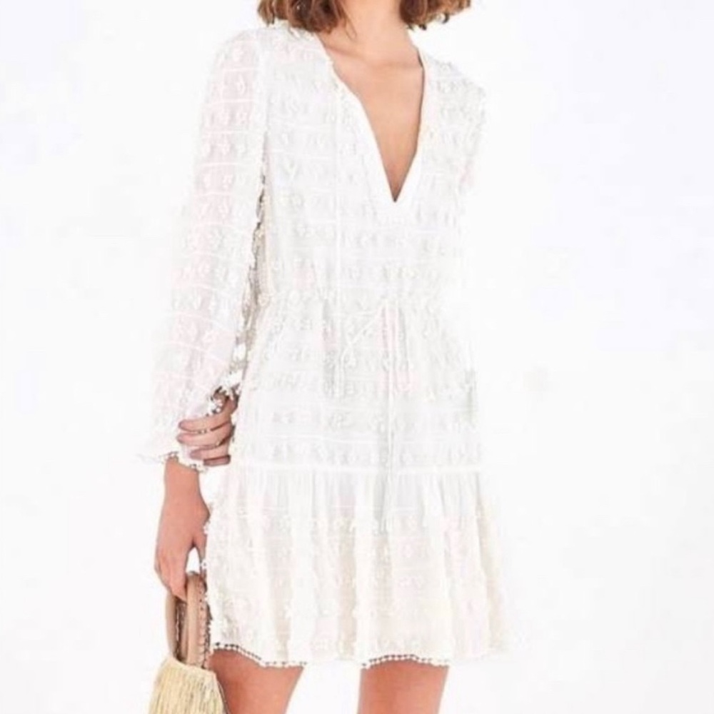 NWT FARM RIO FRINGE DETAIL MINI DRESS SMALL